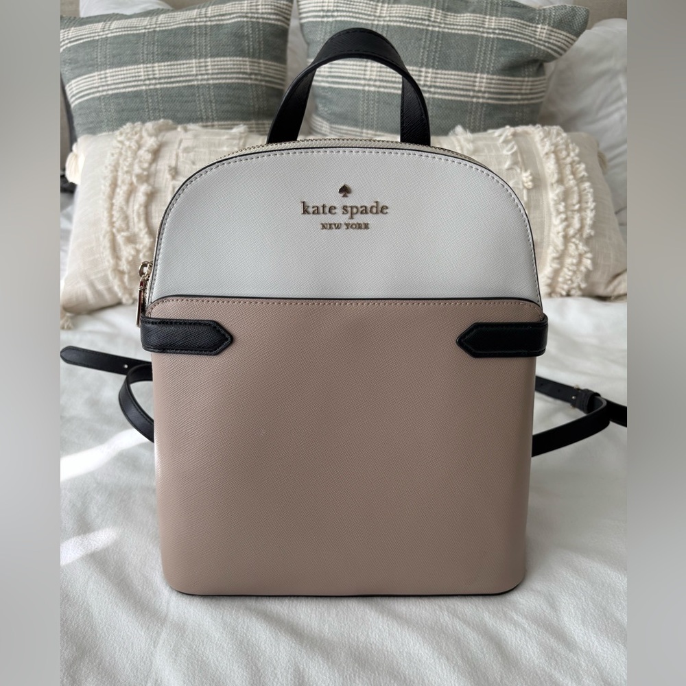 Kate Spade Two-Tone Black and Cream Backpack